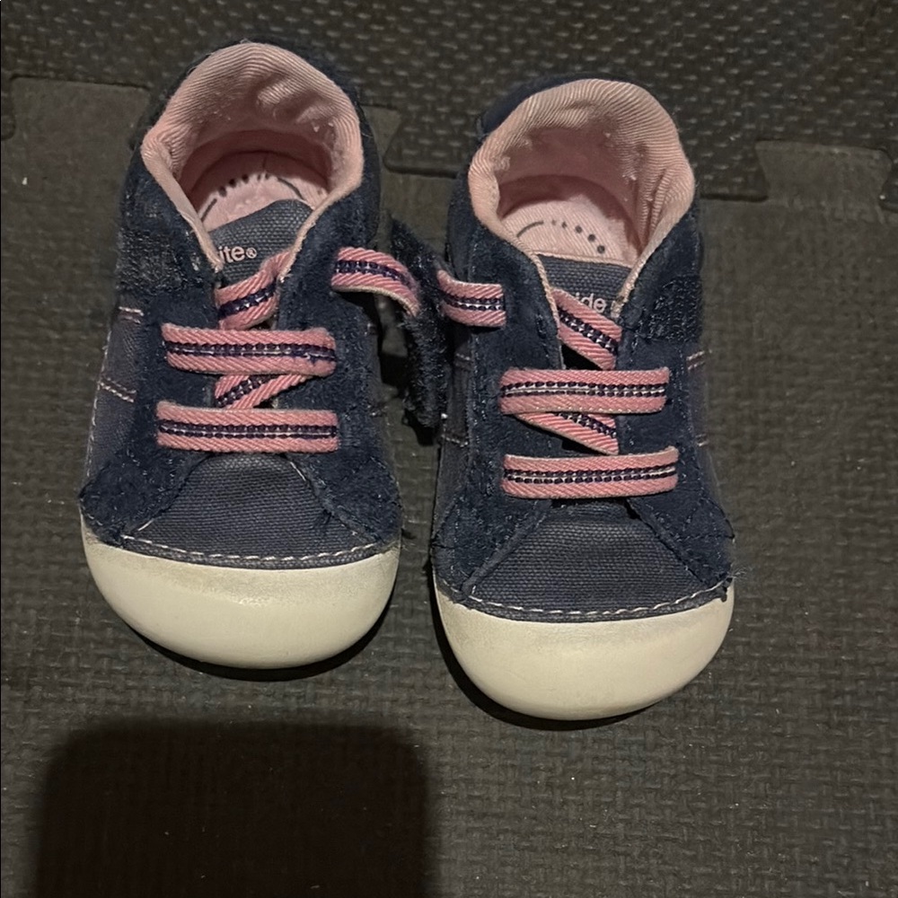 Navy and Pink Kids Shoes